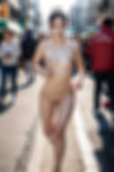 Mina - public nude