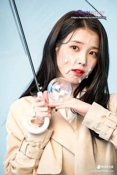IU - cum on face